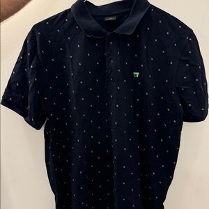 Scotch and Soda regular fit - XL navy blue collar polo style shirt sleeve shirt